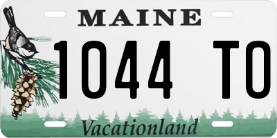 ME license plate 1044TO
