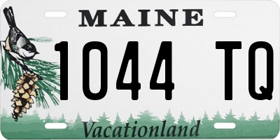 ME license plate 1044TQ