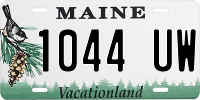 ME license plate 1044UW