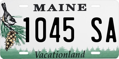 ME license plate 1045SA