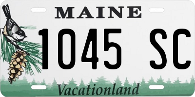 ME license plate 1045SC