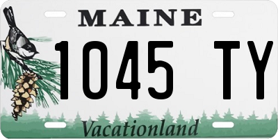 ME license plate 1045TY
