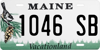 ME license plate 1046SB