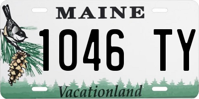 ME license plate 1046TY