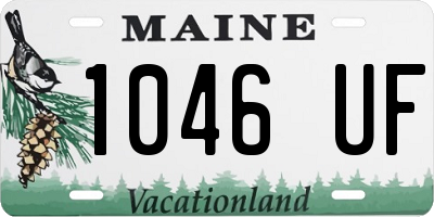 ME license plate 1046UF