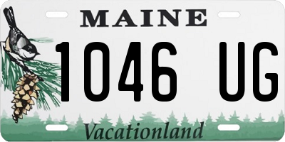 ME license plate 1046UG
