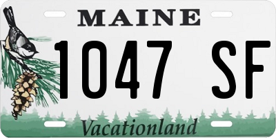ME license plate 1047SF