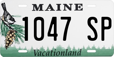 ME license plate 1047SP