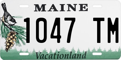 ME license plate 1047TM