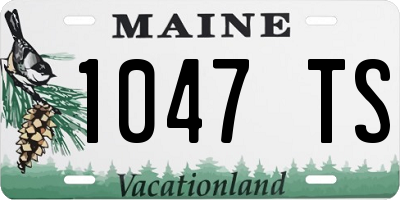 ME license plate 1047TS