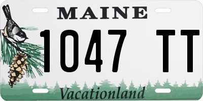 ME license plate 1047TT