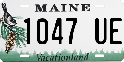 ME license plate 1047UE