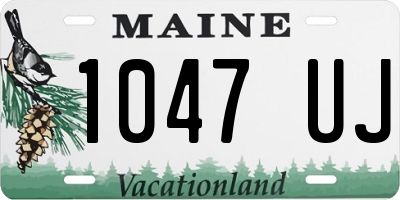 ME license plate 1047UJ