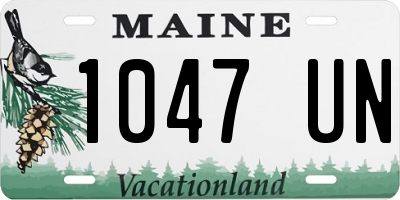 ME license plate 1047UN