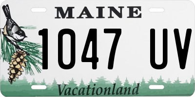 ME license plate 1047UV