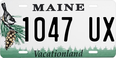 ME license plate 1047UX