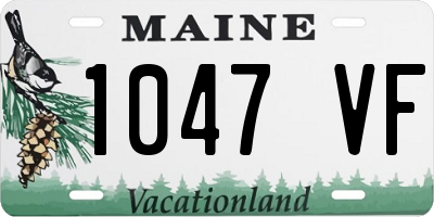 ME license plate 1047VF