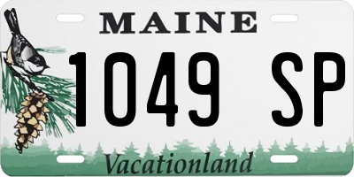ME license plate 1049SP