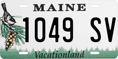 ME license plate 1049SV
