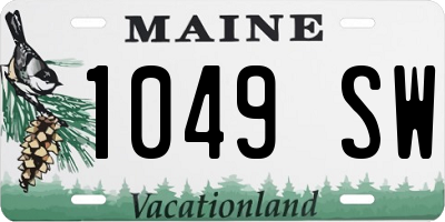 ME license plate 1049SW