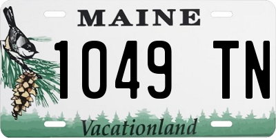 ME license plate 1049TN