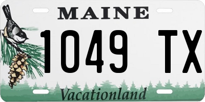 ME license plate 1049TX