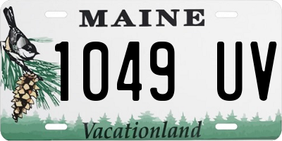 ME license plate 1049UV