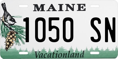 ME license plate 1050SN