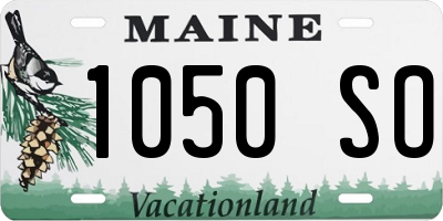 ME license plate 1050SO