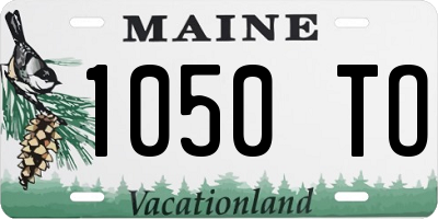 ME license plate 1050TO