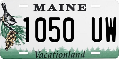 ME license plate 1050UW