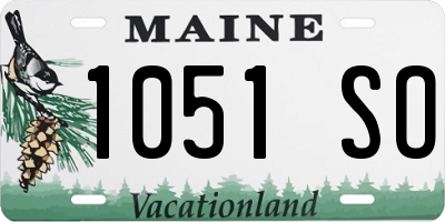 ME license plate 1051SO