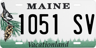 ME license plate 1051SV