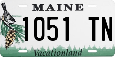 ME license plate 1051TN