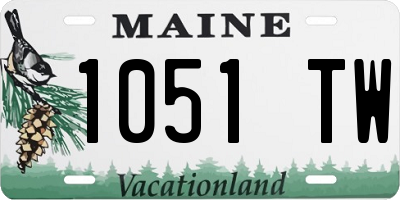 ME license plate 1051TW