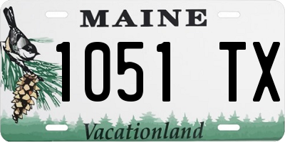 ME license plate 1051TX