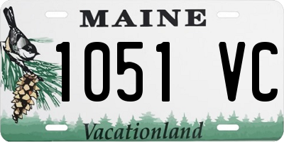 ME license plate 1051VC