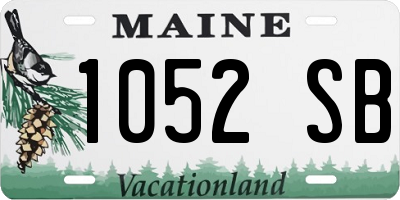 ME license plate 1052SB