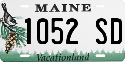 ME license plate 1052SD