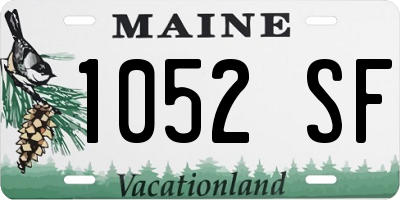 ME license plate 1052SF