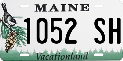ME license plate 1052SH