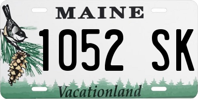 ME license plate 1052SK