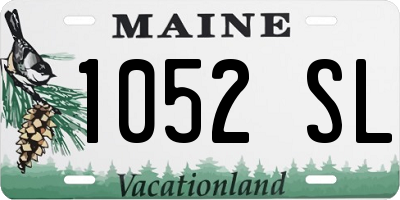 ME license plate 1052SL