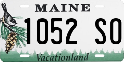 ME license plate 1052SO