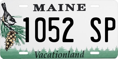 ME license plate 1052SP