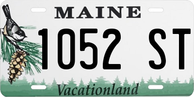 ME license plate 1052ST