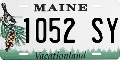 ME license plate 1052SY