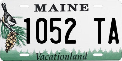 ME license plate 1052TA