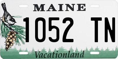 ME license plate 1052TN