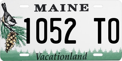 ME license plate 1052TO
